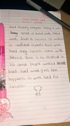 hard work and success speech in english 💬