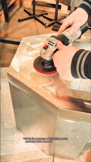 Satisfying Decorative Metal Finishing with Angle Grinder | Swirl Pattern Stainless Steel