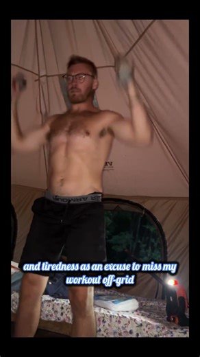 9 pm workout in my yurt (off grid exercise)