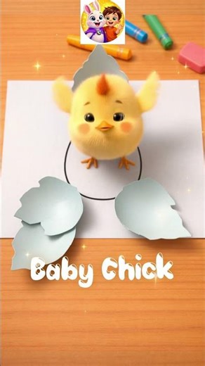 Draw an Baby Chick… Then MAGIC Happens! 🐣✨ #Shorts”