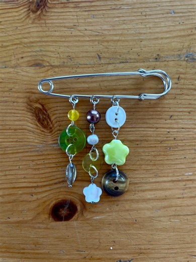 Button Safety Pin - Etsy