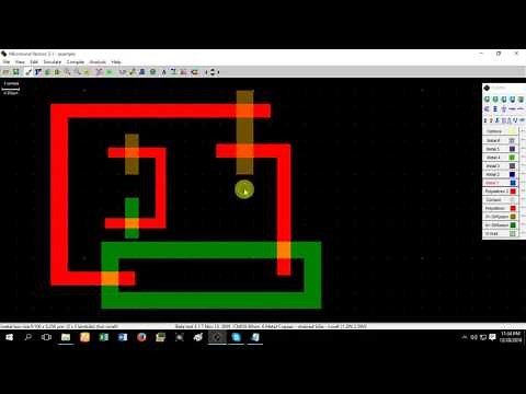 CMOS NOR to CMOS OR gate layout design using Microwind