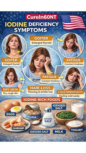 Iodine Deficiency Symptoms Warning Signs Goiter Fatigue Hair Loss CureIn60NT Health Guide #shorts