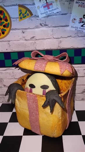 Nice to eat ya! This is a puppet themed pizza, all edible of course :) #ChicasPizzaContest2026 #fivenightsatfreddys #fnafinspired #fnaf #fnafcreations