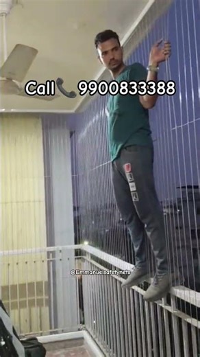 Invisible grill for balcony 🤯, balcony grill | Call 📞 9900833388 | #emmanuelsafetynets