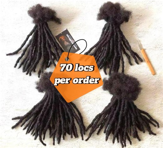 70 Textured Human Hair Loc Extensions: Interlocked Dreadlock Bundles - Etsy UK