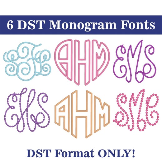 DST Embroidery Monogram Font Bundle: Pearls Monogram, Chain Monogram, Heart Applique Font, 4x4, 5x7, 7x12 Hoop (instant Download) - Etsy