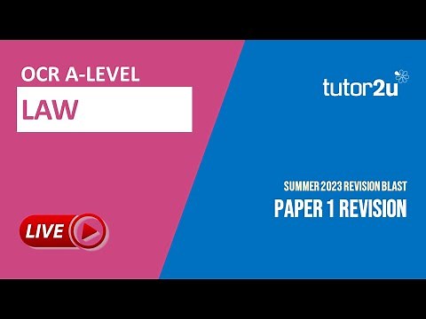 OCR A-Level Law | Revision Blast for Paper 1