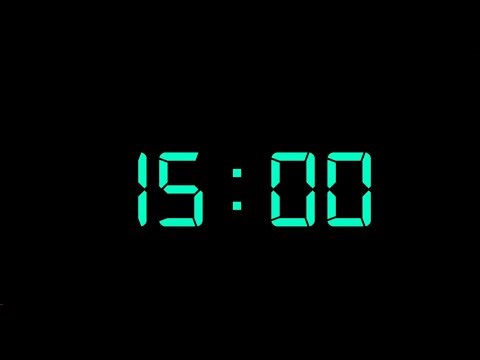 🔇 15 Minute LED Countdown Timer | Silent Digital Clock | No Sound | Clean Display (HD)