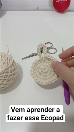 Tutorial Excopad - aula ja disponível no canal #make #ecopad #crochet #cuidadoscomapele