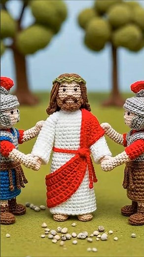 The Crucifixion of Jesus: A Unique Crochet Animation 🧶🙏 ✨ ⛪ 🎨 🕊️#Good friday#Jesus