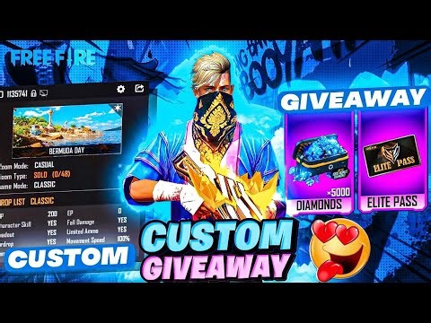 free fire custome giveaway Free Redeem code 😱😱