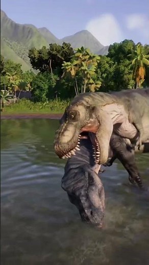 Bull and Big Eatie’s cute interaction #jurassicworldevolution2 #shorts