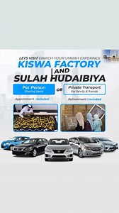 3 IN 1 COMBO OFFER KISWA FACTORY APPOINTMENT PLUS VISIT WITH PRIVATE TRANSPORT MAKKHA MUSEUM SULLAH HUDYABIA(MEQAAT) FIR BOOKING CONTACT#03060080300 | Abubakar Travellers & Tours