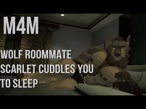 M4M Furry ASMR Roleplay Sleep Aid - Wolf Roommate Cuddles You to Sleep