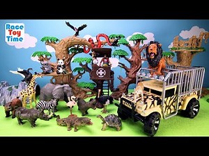 Animal Planet Zoo Animals Transporter Toy Playset For Kids - Learn Animal Names