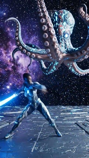 Human vs octopus #ai #anime