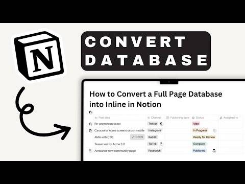 How to Convert a Full Page Database into Inline in Notion | Notion Tutorial (2025)
