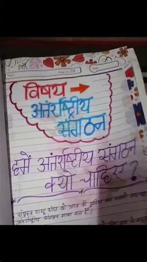 Class-12th political science project file