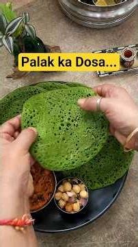 Palak Se Bana Super Soft Dosa 😳 | Instant Healthy Breakfast in Minutes | Spinach Set Dosa Recipe