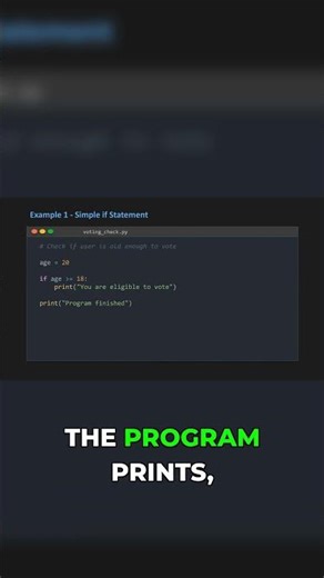 Simple Python If Statement Example: Voting Check!