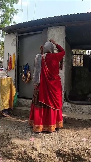 Wearing Nepali Traditional Red Dress at Pokhara | Cultural Nepal Short