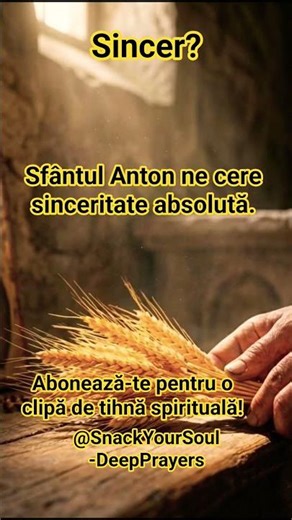 Ești sincer? 🙏 #sfantulanton #credinta