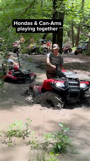 Hondas & Can-Ams playing together. YouTube video: "BMB Off-Road CF-Moto Takeover | The Mississippi Boys Never Disappoint!" #hondarubicon #atv #4wheeler #mudding #mudriding #canam #xmr #xmr850 #canamoutlander | Jp Stephens Youtube