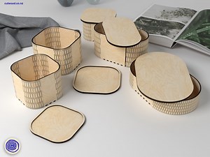 Curved Box Laser Cut Files: Storage & Display (digital Files) - Etsy
