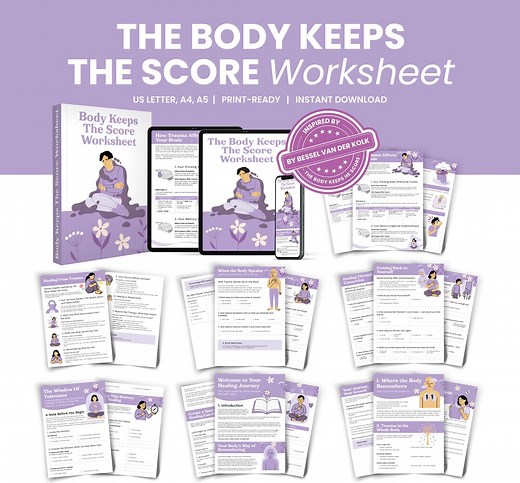 The Body Keeps the Score: Complete Bundle | Trauma Therapy Printable PDF | Trauma Resource | Therapist Materials | PTSD Worksheet Digital - Etsy