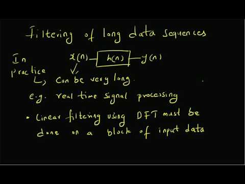 Linear filtering of long data sequences