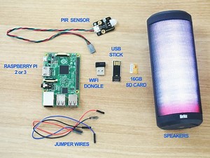 Make a PIR Speaker System  #piday #raspberrypi @Raspberry_Pi