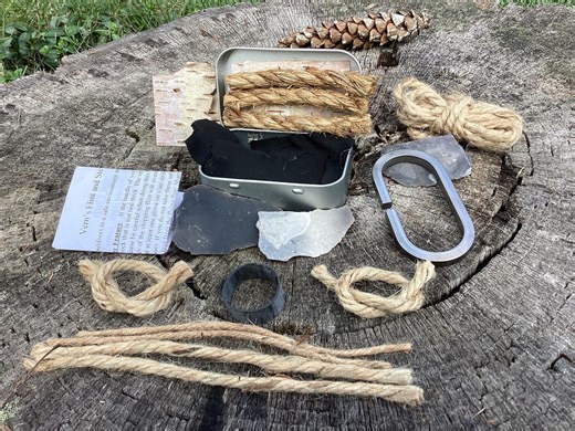 English Flint and Steel Fire Starter Kit With Tinder Box and Many More Items. - Etsy