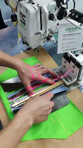 Auto laser placket welting machine#automaticlockstitchtemplatesewingmachine #automatic #new #placket