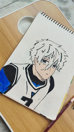 drawing of nagi blue lock 💙
