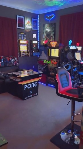 14K views · 236 reactions | EPIC home arcade featuring all our heavy hitters   Video by: vronski on TikTok #gameroom #homearcade #arcade #arcade1up #goldentee #starwars #nbajam #bigbuckhunter #pong #mspacman #atari #pacman | Arcade1UpOfficial | Facebook