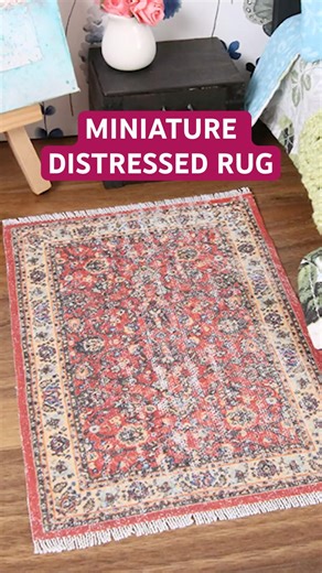 Miniature Distressed Rug