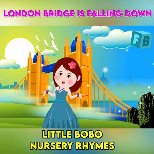 London Bridge Is Falling Down | FlickBox Nursery Rhymes and Kids Song with Lyrics #shorts