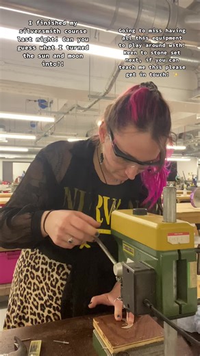 Finished my silversmith course last night! Ive made the cutest jewellery and want to stone set next! If youre local to brighton (or SE england) and can teach me this please get in touch! 💖✨