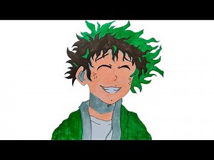 How to Draw Deku from My Hero Academia | Easy Anime Drawing Tutorial | Manga Art Izuku Midoriya