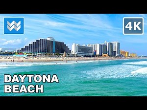 [4K] Daytona Beach, Florida USA - Spring Break Walking Tour Vlog & Vacation Travel Guide 🎧 Binaural