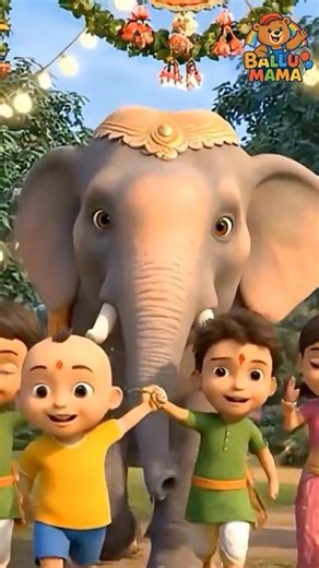 Where is the elephant king going 🐘 | Children's poem | Hindi Nursery Rhyme | Elephant Song #kidss...