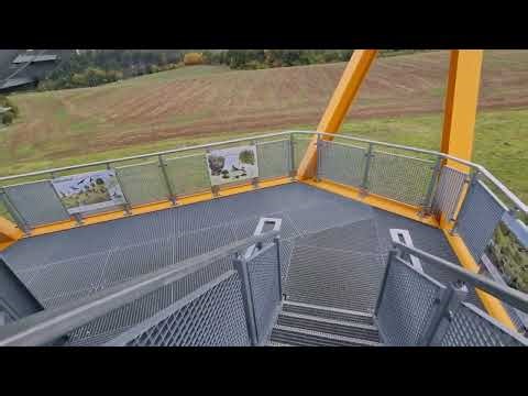 Der neue Aussichtturm in der Rüdigsdorfer Schweiz am Harz bei Nordhausen*Urwaldpfad & Karstwanderweg