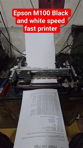 Epson M100 Black and white speed fast printer #printspeedcheck #bestprinterepsonM100m105