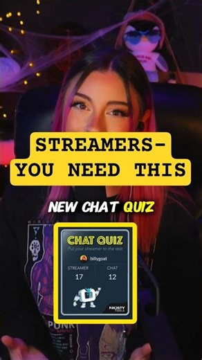 [spons] STREAMERS! You need this new streamer tool! #frostytools #streamer #streamertools #chatquiz