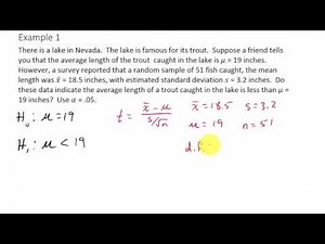 Hypothesis Testing Sigma Unknown Left Tailed P-Value Method