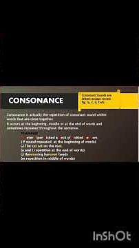 Consonance and Assonance. Definition and Examples. Difference between consonance and assonance📝