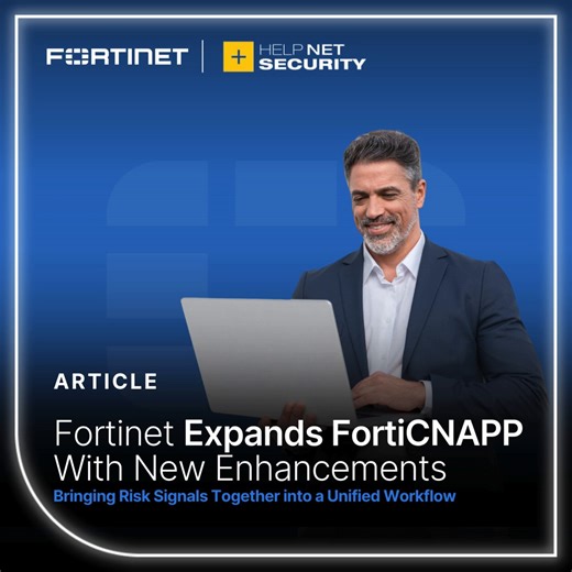 ☁️ Cloud risk prioritization needs more context. ICYMI: We announced new enhancements #FortiCNAPP with network, data, and runtime-aware insights, helping security teams cut through tool sprawl and focus on real-world risk across hybrid and multi-cloud environments. 📑 Article: Help Net Security 👉 Read more: https://ftnt.net/6186hGxa6 #CloudSecurity | Fortinet