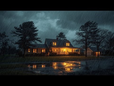 🔴•Relaxing Rainstorm Ambience | Sleep Instantly, Anxiety and Stress Relief