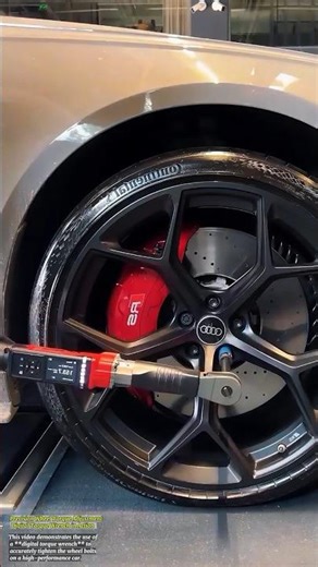 Precision Wheel Torque Adjustment – Digital Torque Wrench in Action